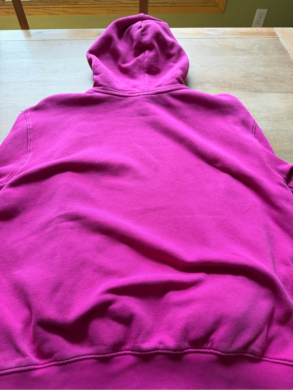 Nike Men's Crewneck Hoodie in Bright Magenta with White Swoosh - Picture 3 of 3